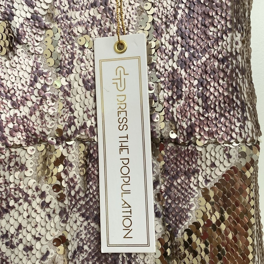 NWT Dress The Population Charlie Python heavy Sequins Ornate Jumpsuit Womens XS - Picture 10 of 13